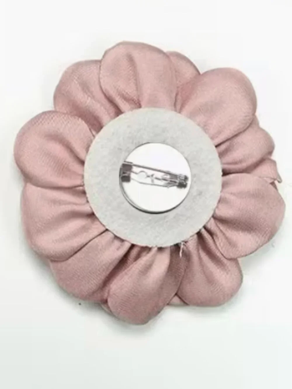 Satin Floral Brooch in Petal Pink